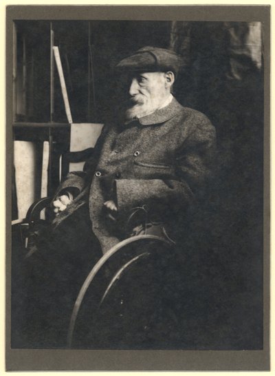 Auguste Renoir in a wheelchair by French Photographer